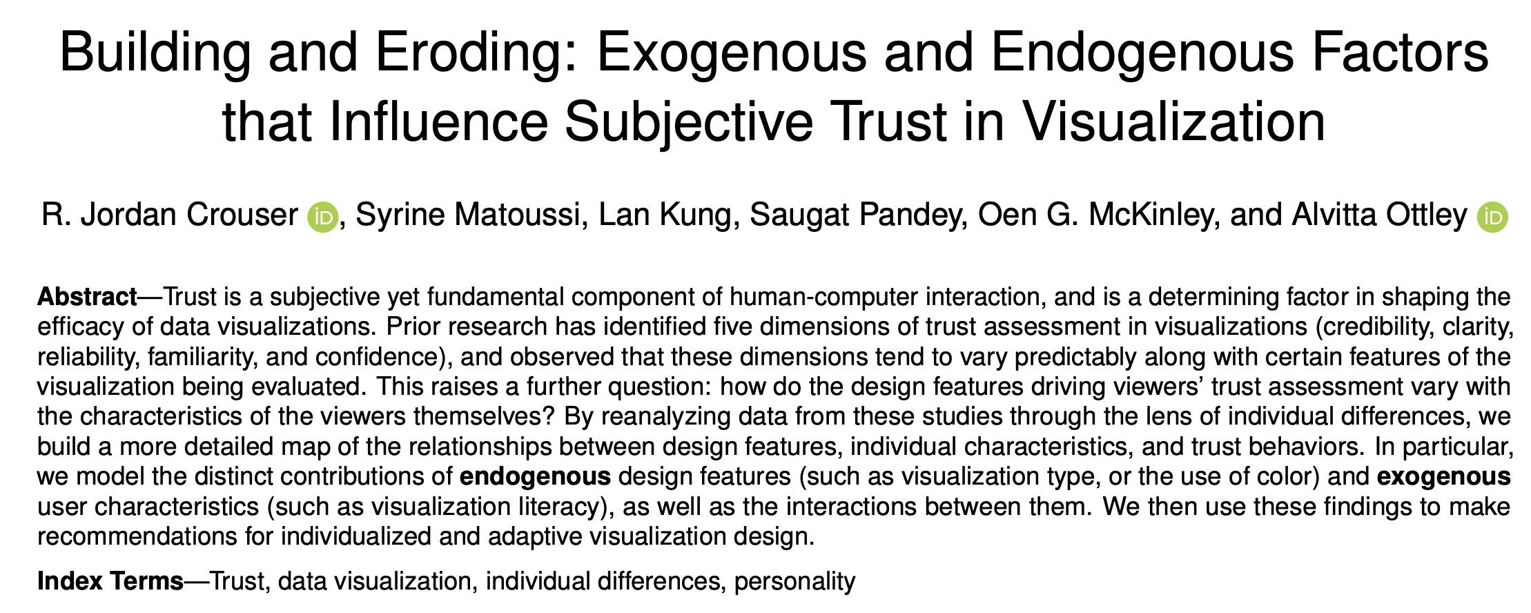 Building and Eroding Trust